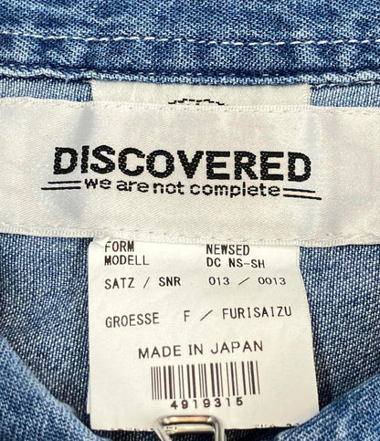 ディスカバード 長袖デニムシャツ ワンピース 花柄 ビジュー レディース SIZE F (M) DISCOVERED