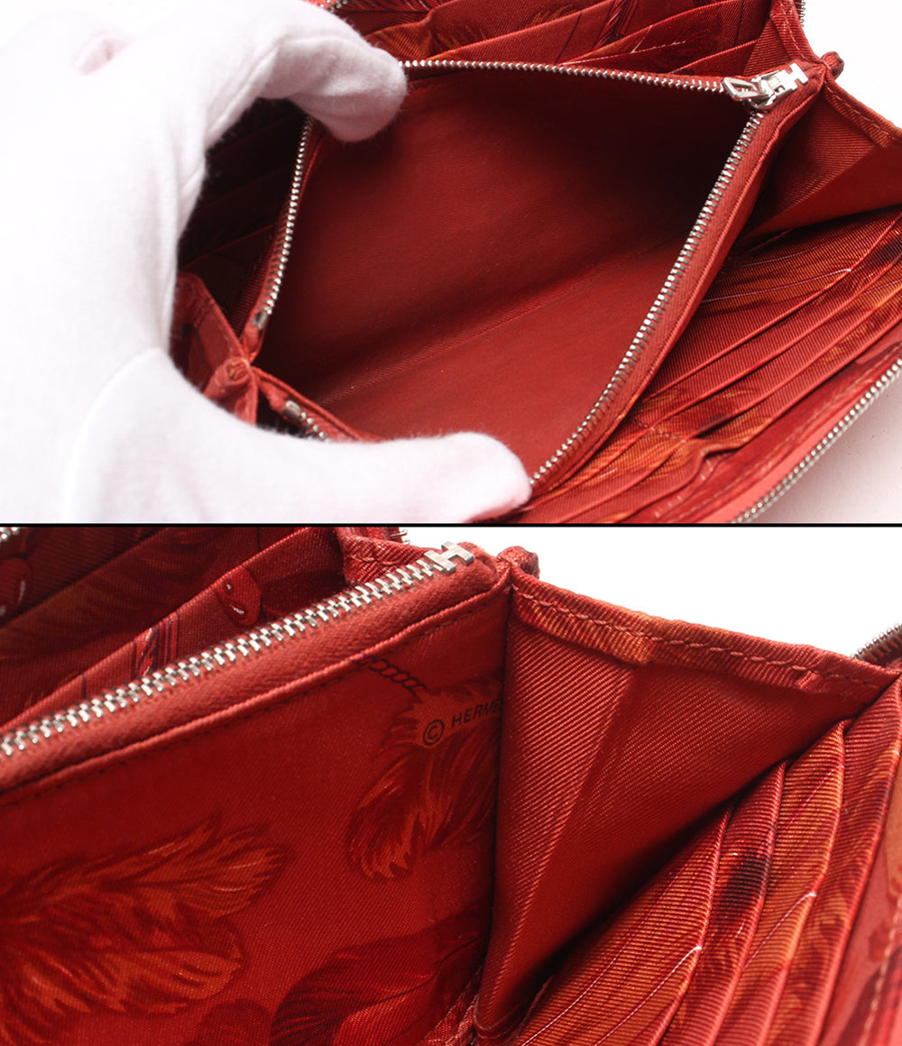 HERMES ラウンドファスナー長財布 T刻印 シルバー金具 アザップロング
