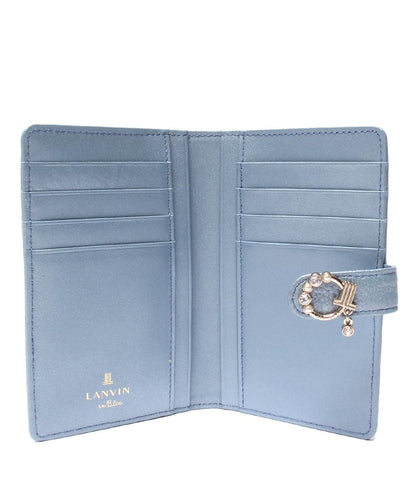 美品 ランバンオンブルー 二つ折りカードケース レディース LANVIN en Bleu