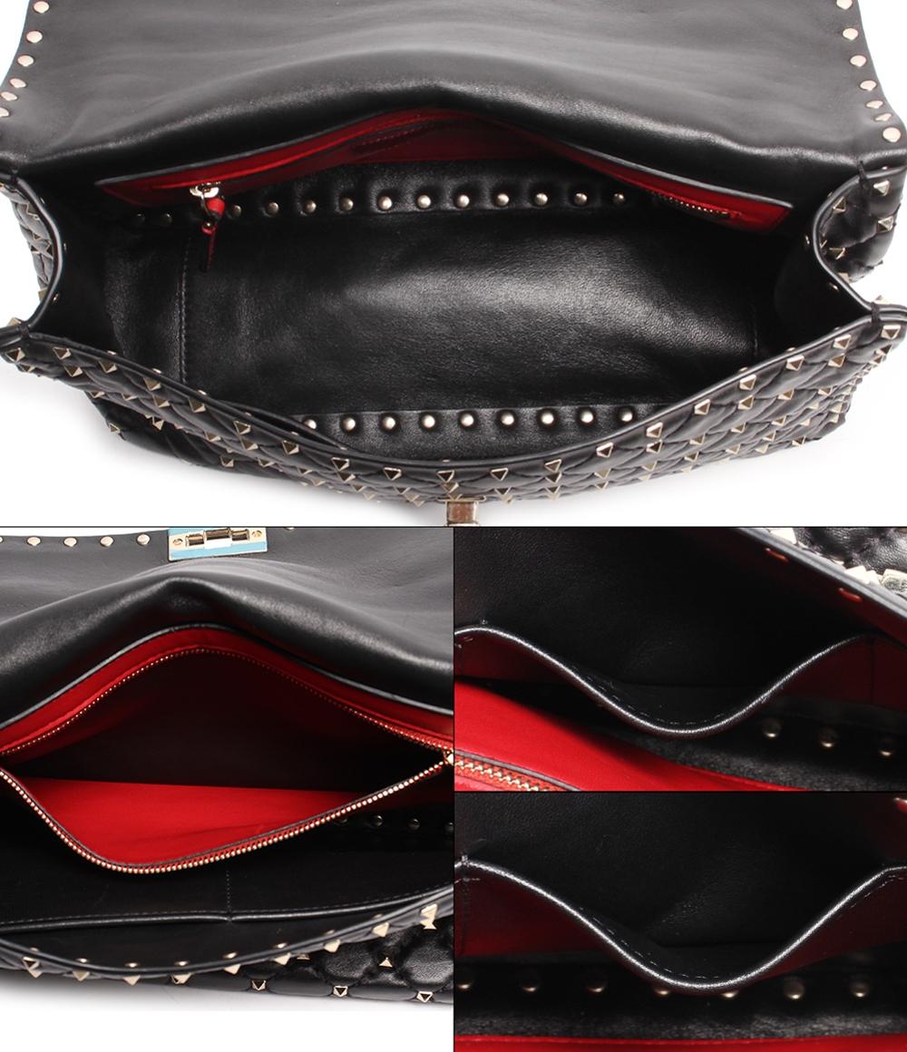 ヴァレンティノ ガラヴァーニ 2wayチェーンレザーショルダーバッグ キルティング ロックスタッズ レディース VALENTINO GARAVANI