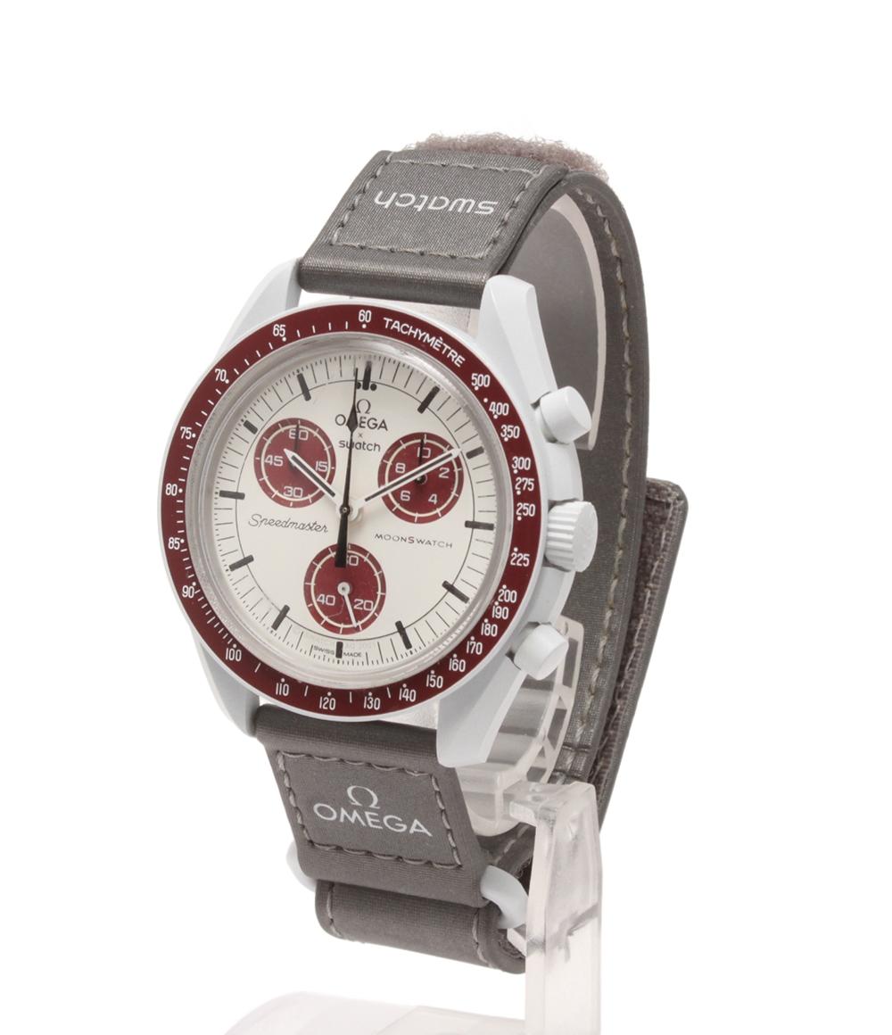 Swatch OMEGA 腕時計 ムーンウォッチ プルート クオーツ ホワイト系 レディース メンズ スウォッチ オメガ