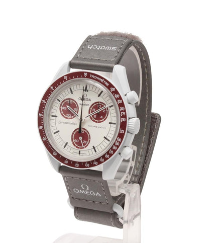 Swatch OMEGA 腕時計 ムーンウォッチ プルート クオーツ ホワイト系 レディース メンズ スウォッチ オメガ