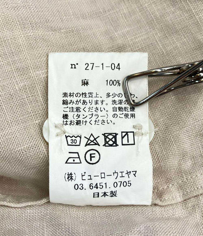 semoh 長袖シャツ リネン100% n 27-1-04 レディース SIZE 1 (S) セモー