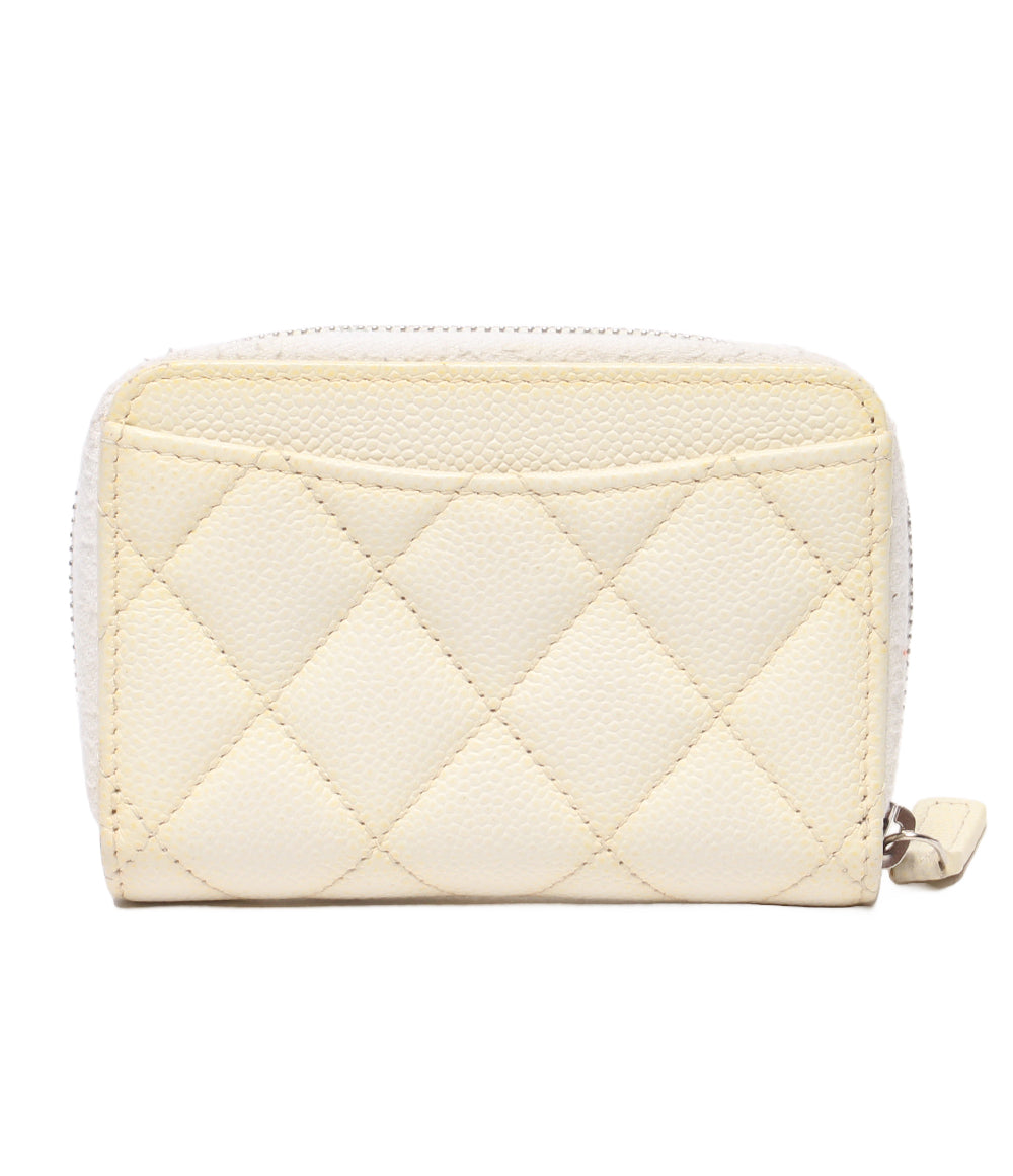 CHANEL コインケース カードケース シルバー金具 キャビアスキン マトラッセ 30番台 レディース シャネル