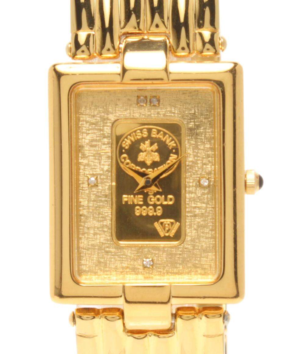 ELGIN 腕時計 GOLD BAR 1g クオーツ ゴールド レディース メンズ エルジン