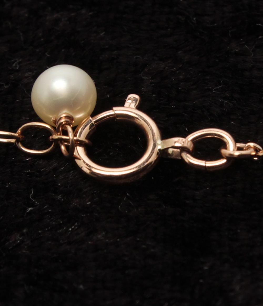 美品 ネックレス ブレスレット K10 淡水パール 2点セット レディース