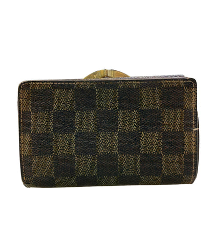 LOUIS VUITTON 二つ折り財布 がま口 ポルトフォイユ ヴィエノワ ダミエ エベヌ N61674 レディース ルイ・ヴィトン