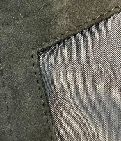 LOEWE ノーカラージャケット レザー スエード レディース SIZE 40 (M) ロエベ