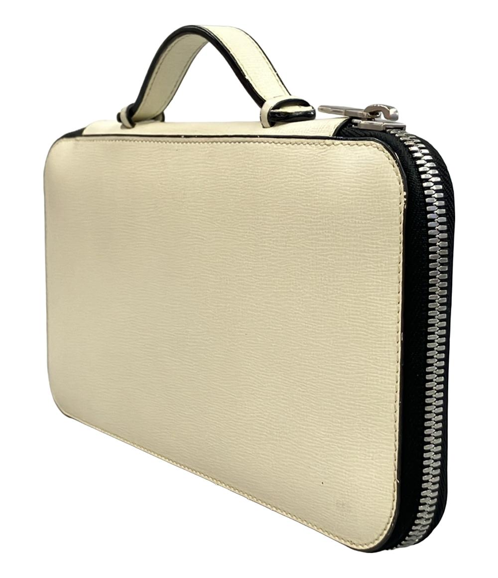 ヴァレクストラ ラウンドファスナー長財布 ハンドル付き メンズ Valextra