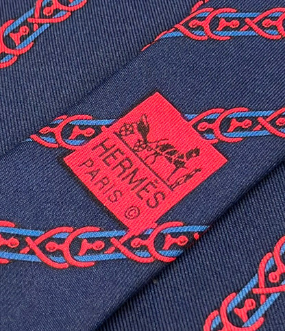 HERMES ネクタイ シルク100% メンズ エルメス