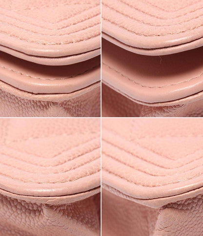 CHANEL チェーンウォレット キャビアスキン ゴールド金具 ボーイシャネル レディース シャネル