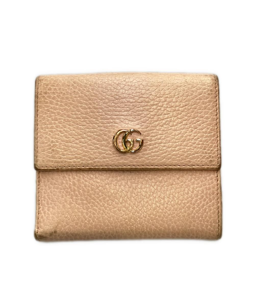訳あり GUCCI 二つ折り財布 GGマーモント 456122 496334 レディース グッチ