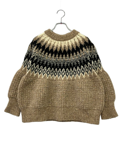 ESTNATION 長袖ニット ジオメトリックジャガードニット 22-109-12-080290 レディース SIZE F (M) エストネーション