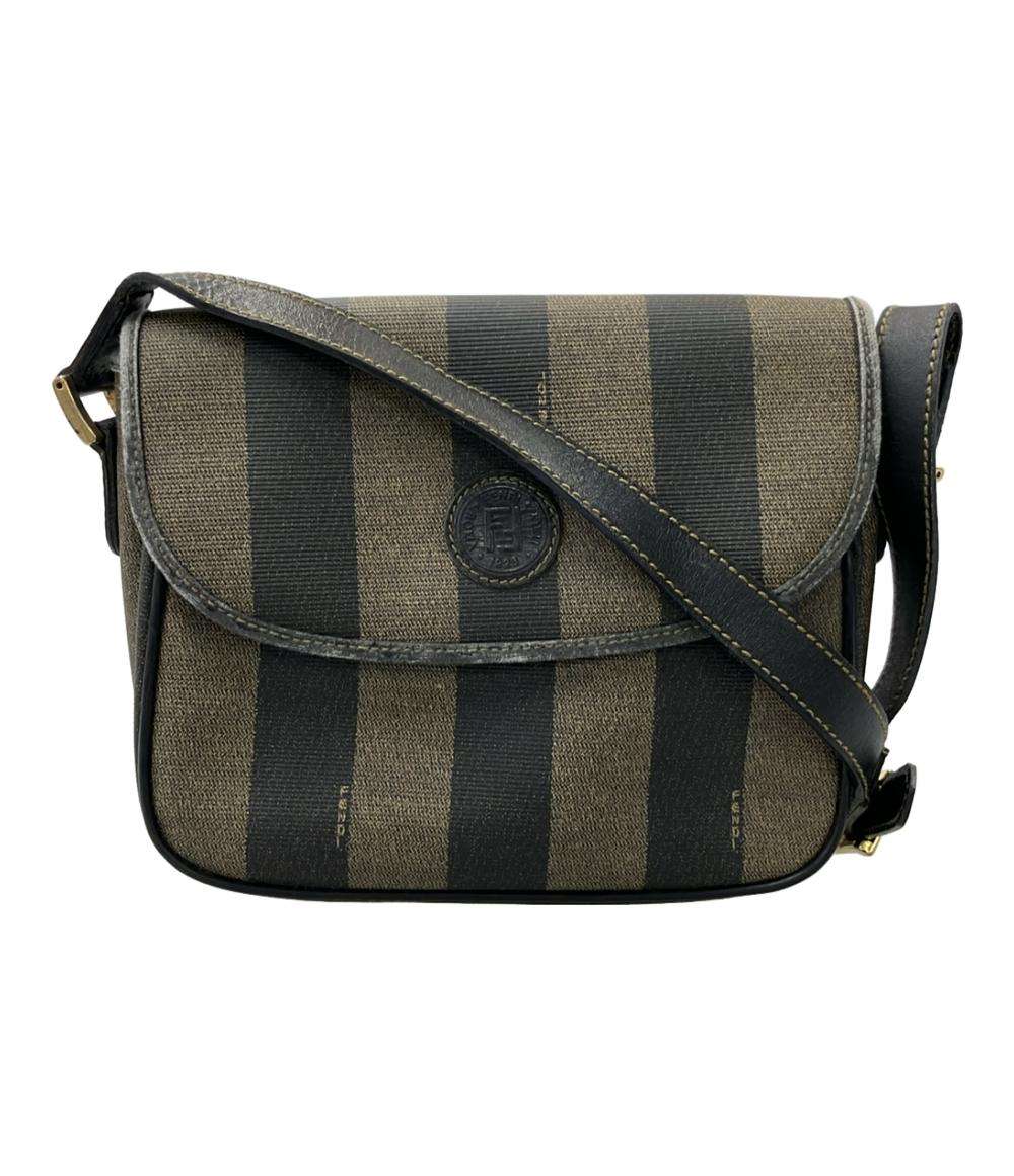 訳あり FENDI ショルダーバッグ ストライプ柄 レディース フェンディ