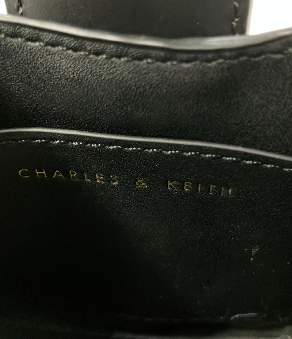美品 CHARLES&KEITH 2way ハンドバッグ ショルダーバッグ 斜め掛け チェーン ミニバッグ レディース チャールズ＆キース