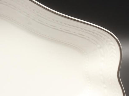 美品 ウエッジウッド ダイヤディッシュ 皿 22cm インタグリオ プラチナ WEDGWOOD