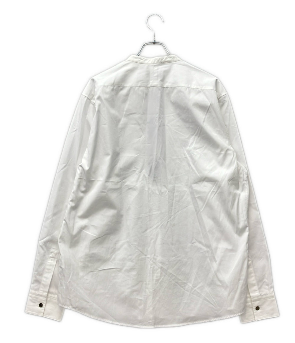 HERMES 長袖 バンドカラー シャツ H556310H1 メンズ SIZE 42 (M) エルメス