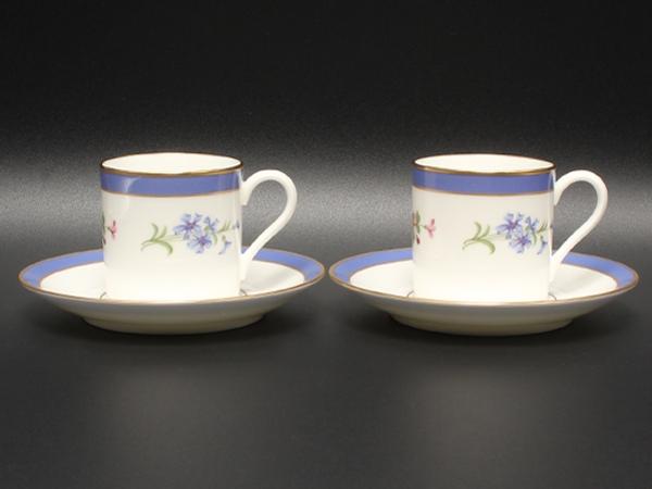 美品 TIFFANY&Co. デミタスカップ＆ソーサー 2客セット ペア ティファニー