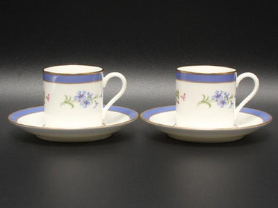 美品 TIFFANY&Co. デミタスカップ＆ソーサー 2客セット ペア ティファニー