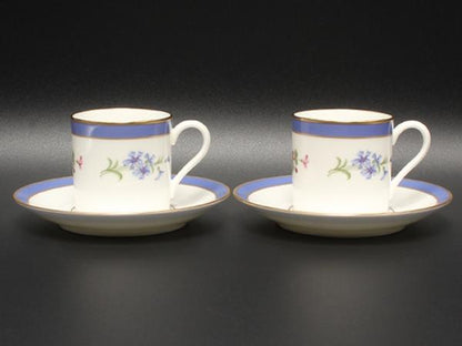 美品 TIFFANY&Co. デミタスカップ＆ソーサー 2客セット ペア ティファニー