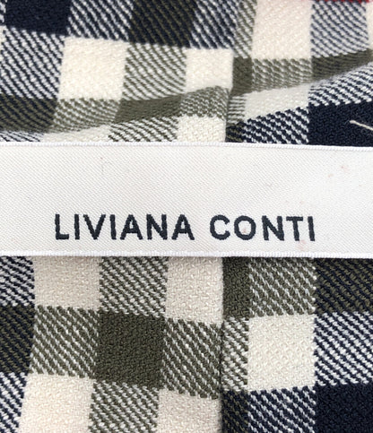 リビアナコンティ  半袖ワンピース チェック柄      レディース SIZE 42 (L) LIVIANA CONTI