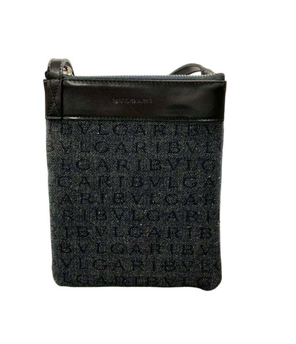 美品 BVLGARI ショルダーバッグ 斜め掛け ロゴマニア レディース ブルガリ