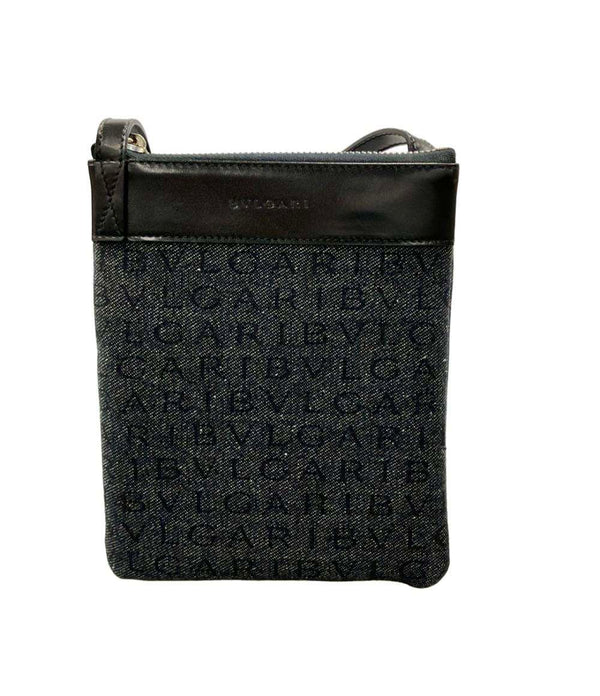 美品 BVLGARI ショルダーバッグ 斜め掛け ロゴマニア レディース ブルガリ