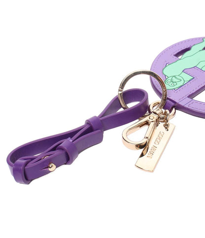 美品 GIORGIO ARMANI バッグチャーム キーリング レディース ジョルジオアルマーニ