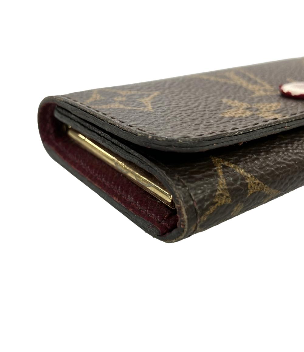 鑑定済 ルイヴィトン モノグラム レッド キーケース 4連 LOUIS VUITTON - 鑑定済 ルイヴィトン モノグラム レッド キーケース4