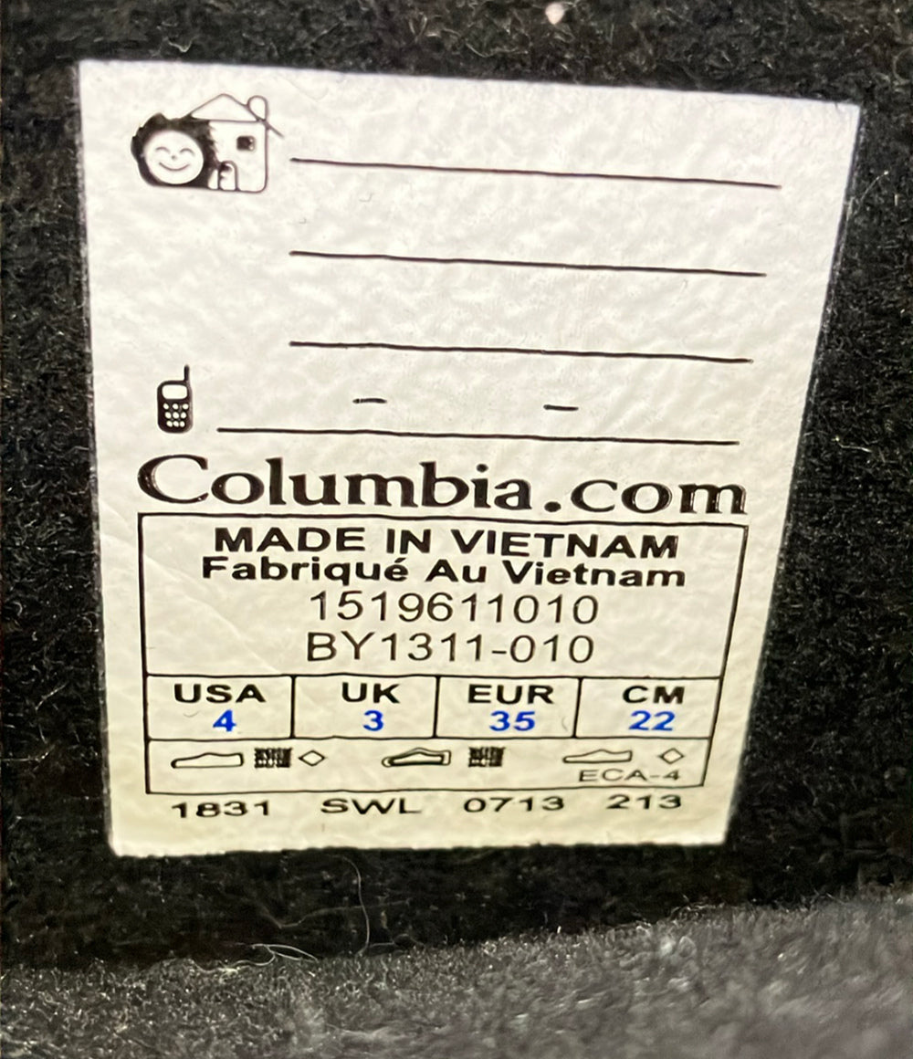 Columbia スノーブーツ 防寒 ギンガムチェック柄 BY1311-010 キッズ SIZE 22.0 コロンビア