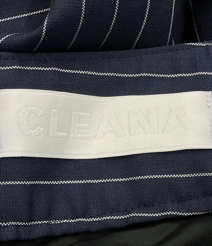 美品 クリーナ ワイドパンツ ストライプ柄 レディース SIZE Free (M) CLEANA