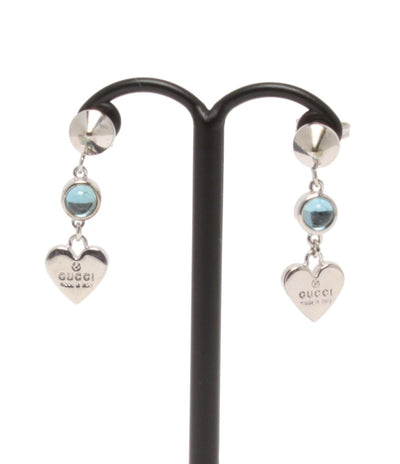 グッチ ピアス SV925 スタッズ ラインストーン ハートモチーフ 1697AR レディース GUCCI