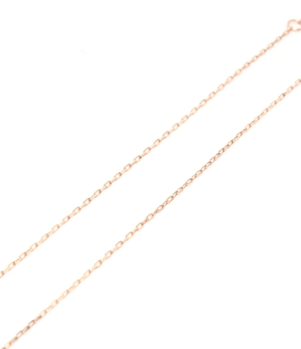 美品 4℃ ネックレス K10 ピンクサファイア ピンクトルマリン ハートモチーフ レディース ヨンドシー