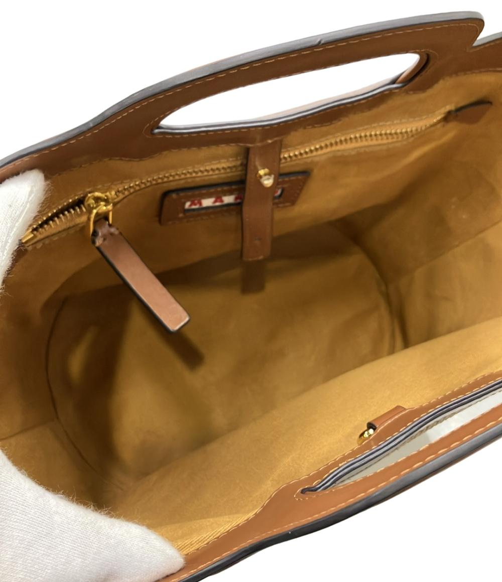 美品 MARNI 2wayハンドバッグ ショルダーバッグ 斜め掛け カゴバック レディース マルニ