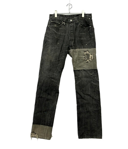 mastermind JAPAN デニムパンツ ダメージ加工 クラッシュ MT-PA01-00-D メンズ SIZE M マスターマインドジャパン