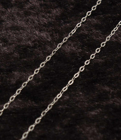 美品 ネックレス Pt950 Pt900 ダイヤ 0.20ct ホースシューモチーフ レディース