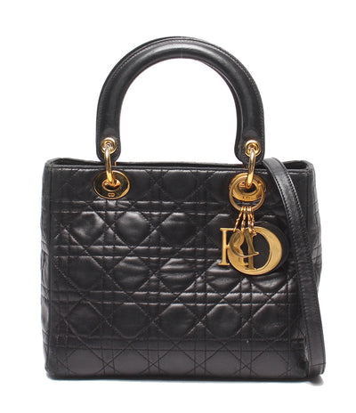 Christian Dior 2WAYハンドバッグ ショルダーバッグ 肩掛け レディ ディオール カナージュ レディース クリスチャンディオール