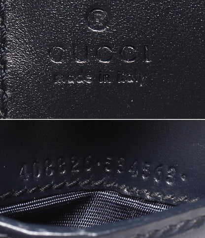 美品 GUCCI 二つ折り財布 GGシグネチャー シェリーライン 408826 メンズ グッチ