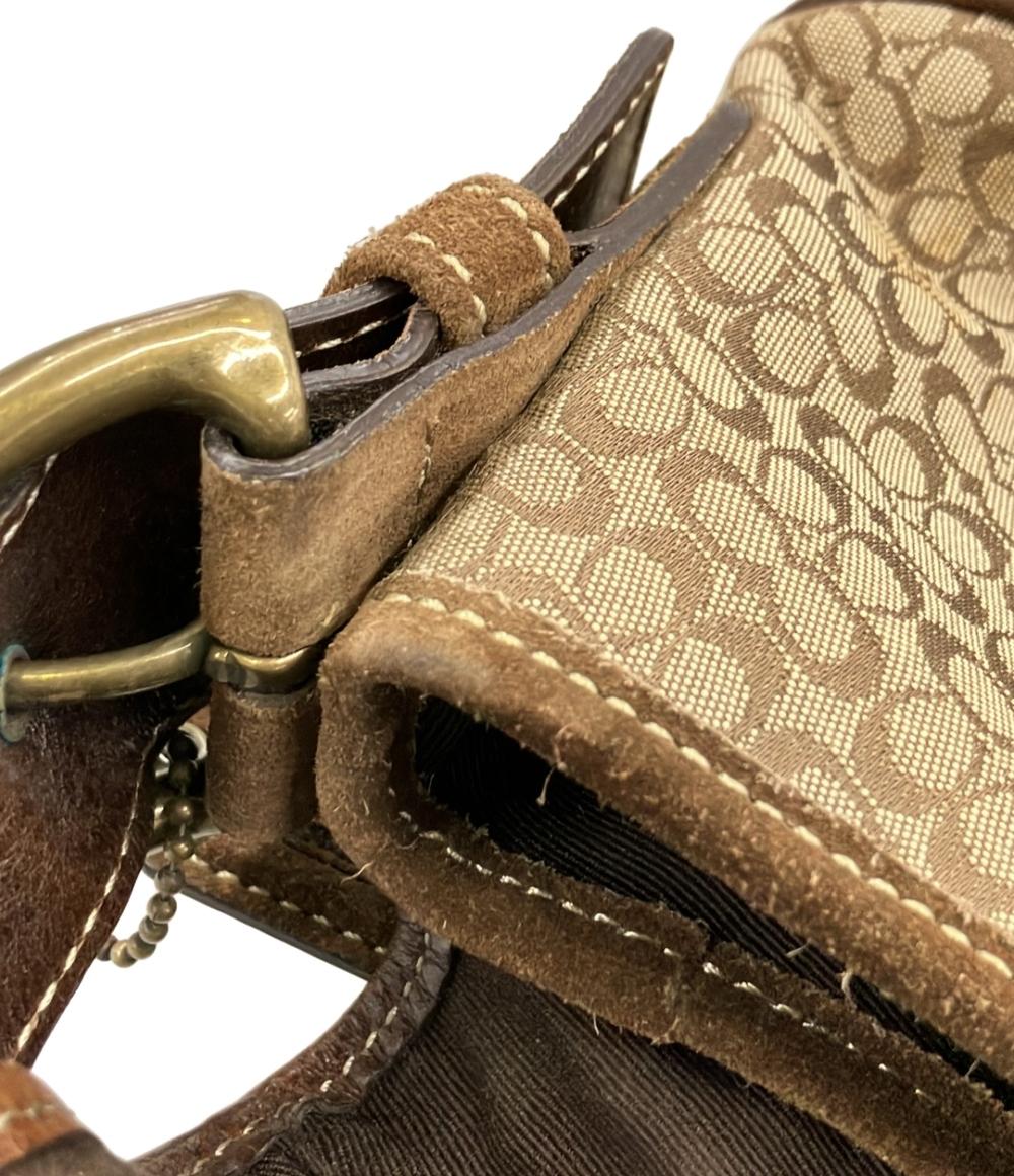 COACH 1円 □美品□ COACH コーチ 6808 ミニシグネチャー キャンバス 