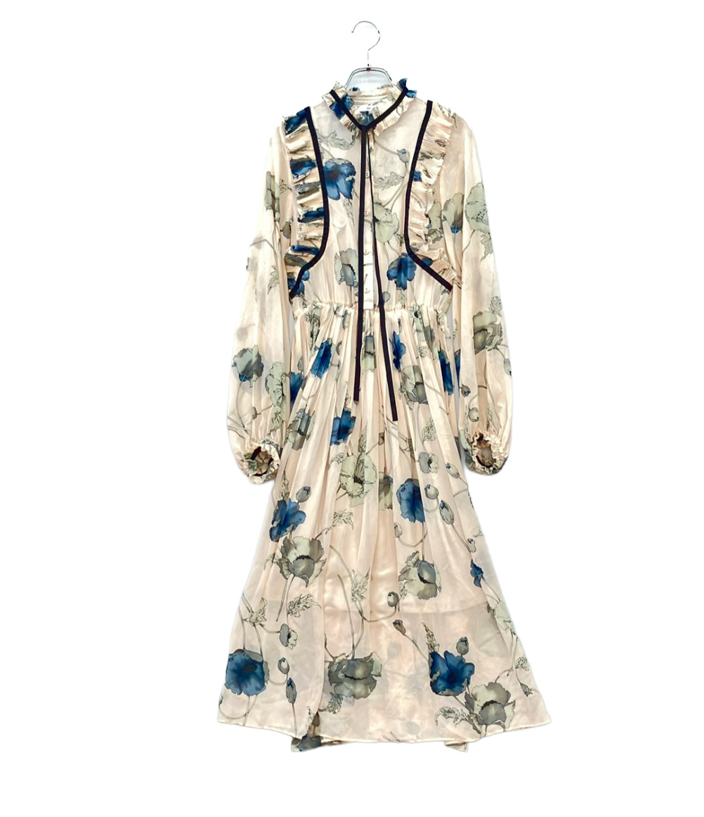 Sov. 長袖ワンピース フラワープリント レディース SIZE 36 (S) ソブ