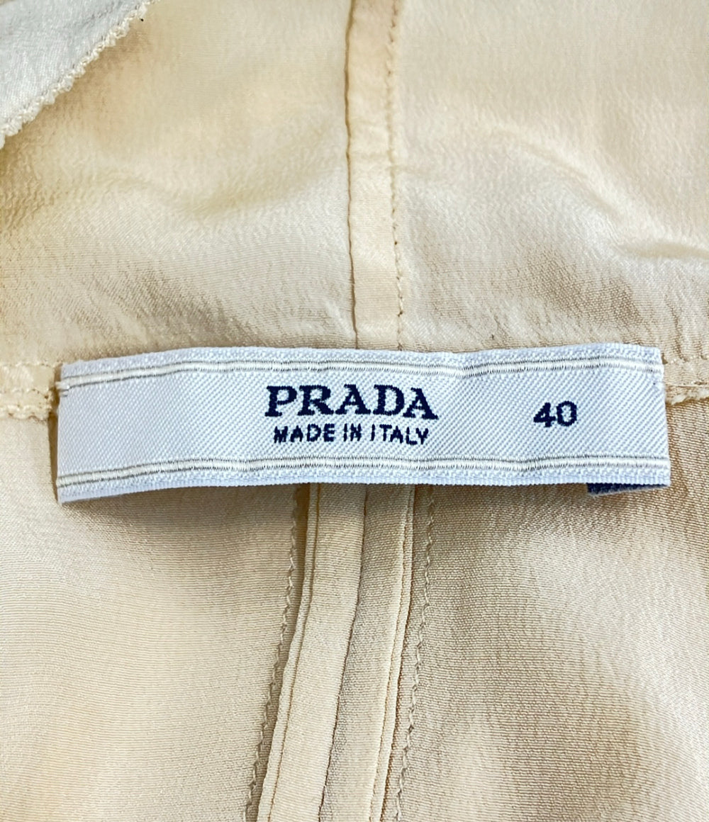PRADA ノースリーブプリーツブラウス シルク100% レディース SIZE 40 (S) プラダ