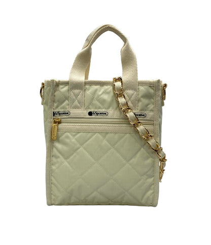 美品 LeSportsac 2way ハンドバッグ ショルダーバッグ 斜め掛け チェーンキルトコレクション サンドバー レディース レスポートサック