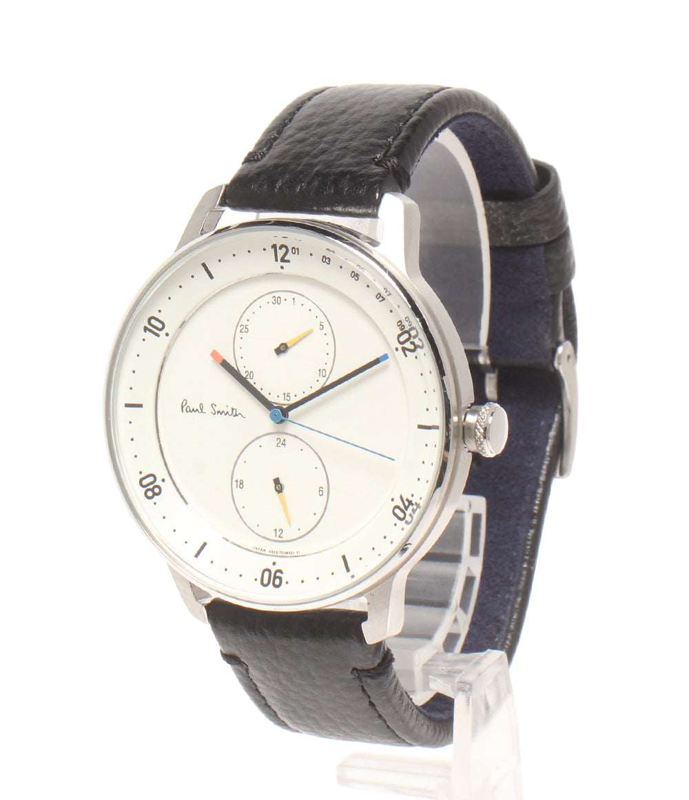 美品 Paul Smith 腕時計 チャーチストリート クオーツ ホワイト 6223-T024041 メンズ ポール・スミス