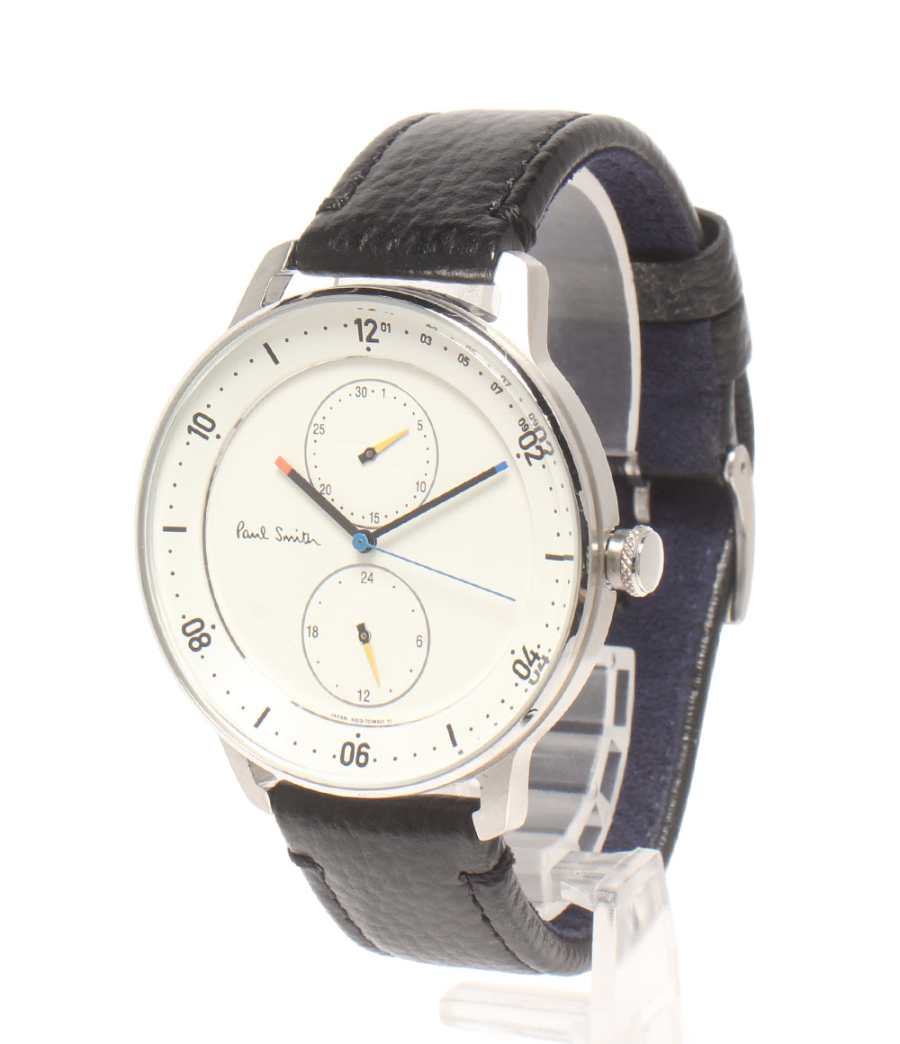 美品 Paul Smith 腕時計 チャーチストリート クオーツ ホワイト 6223-T024041 メンズ ポール・スミス