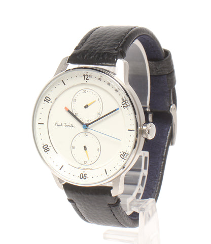 美品 Paul Smith 腕時計 チャーチストリート クオーツ ホワイト 6223-T024041 メンズ ポール・スミス