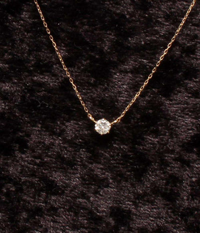 美品 ミルフローラ ネックレス K10 ダイヤ 0.15ct レディース Milluflora