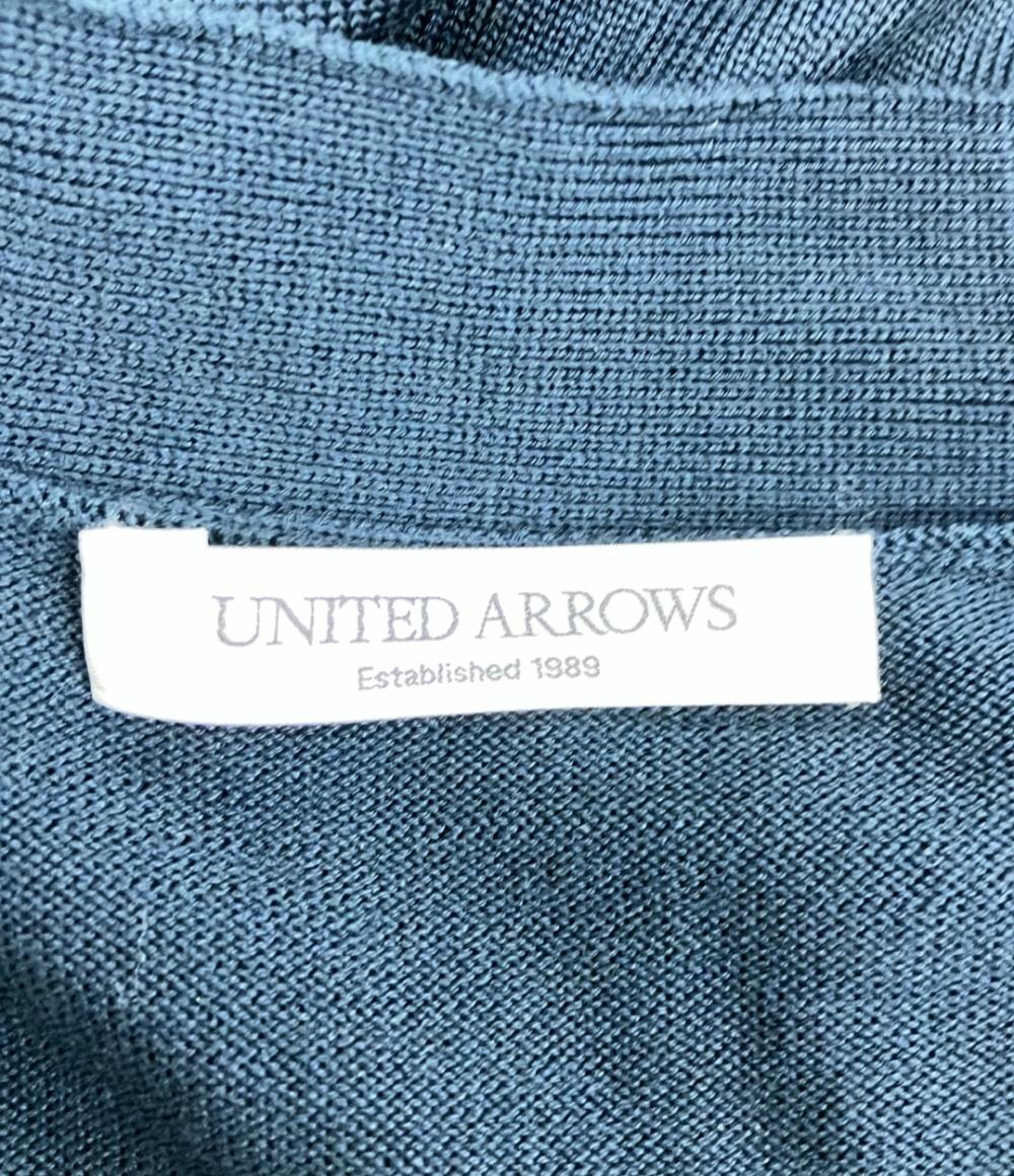 美品 ユナイテッドアローズ ウールVネックニットカーディガン 薄手 メンズ SIZE L UNITED ARROWS