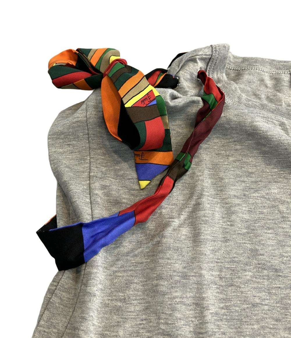 美品 エミリオ・プッチ ノースリーブTシャツ リボン付き レディース SIZE L Emilio Pucci