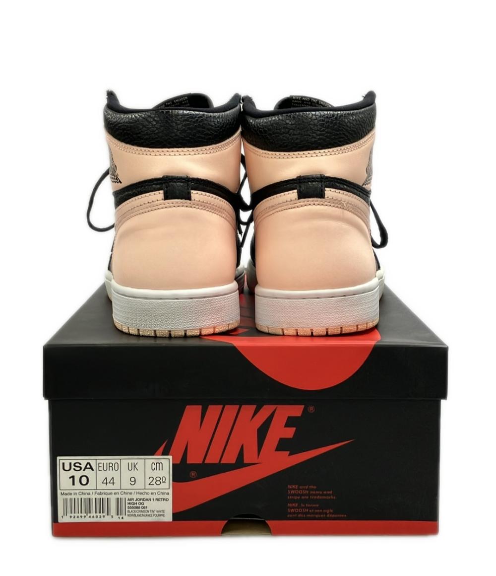 AIR JORDAN NIKE ハイカットスニーカー BLACK/CRIMSON TINT-WHITE エア ジョーダン 1 レトロ ハイ OG 55508-081 メンズ SIZE 28.0 (XL)