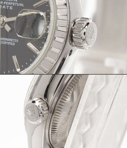 ROLEX 腕時計 オイスターパーペチュアル デイト 自動巻き ブラック 69240 レディース ロレックス